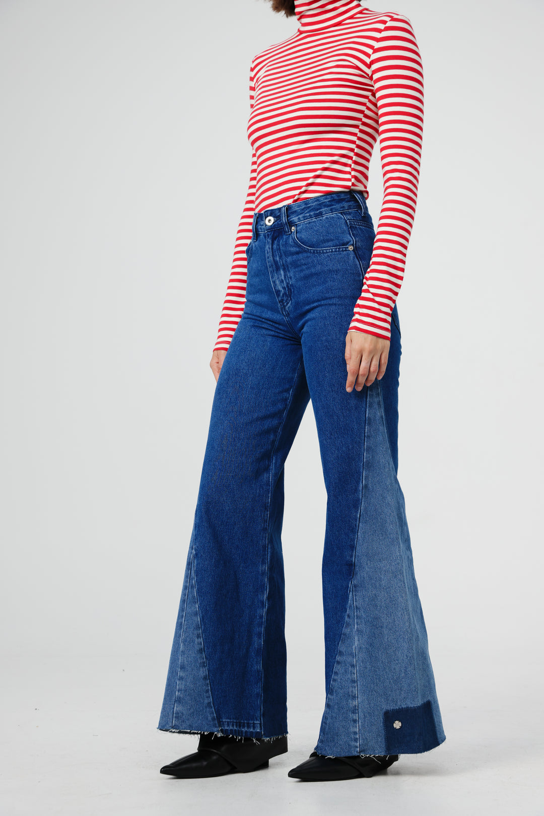 Star 501 Dark Blue Mix Wide Denim