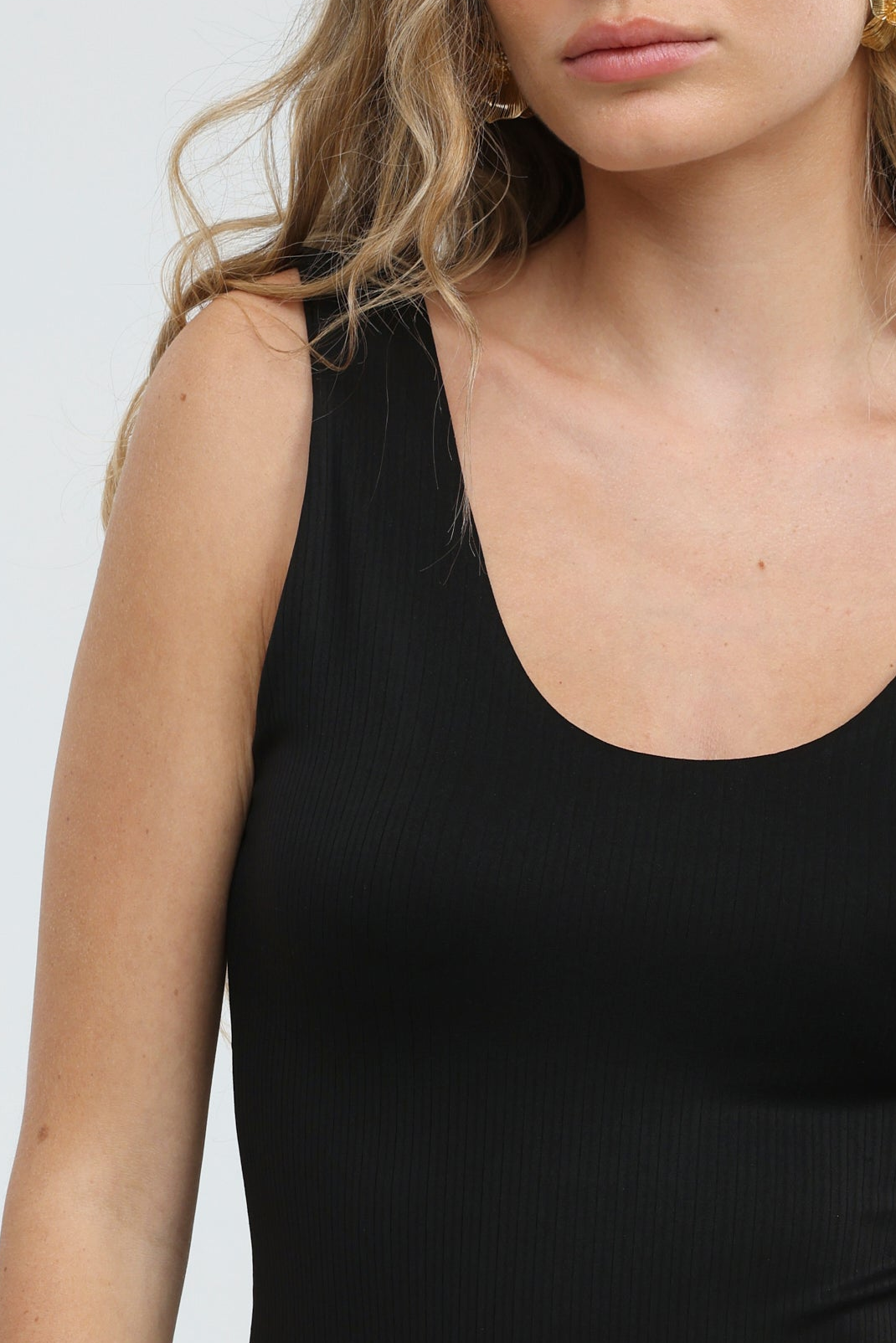 Solara Black Rib Bodysuit