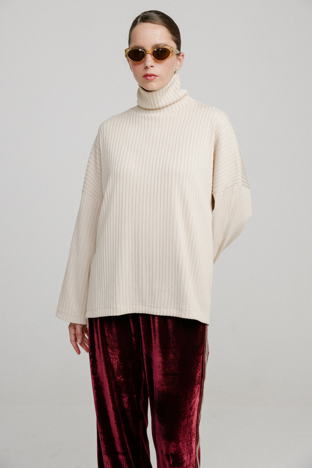 Wanted Beige Oversized Jumper