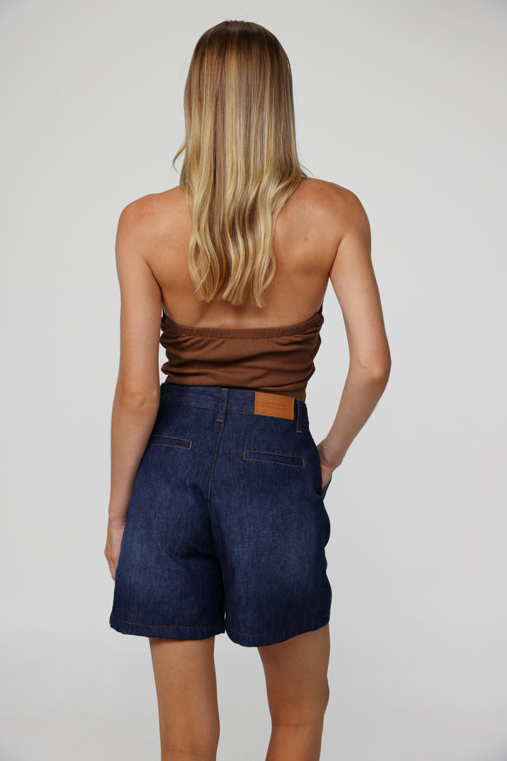 Josefine Dark Blue Denim Shorts