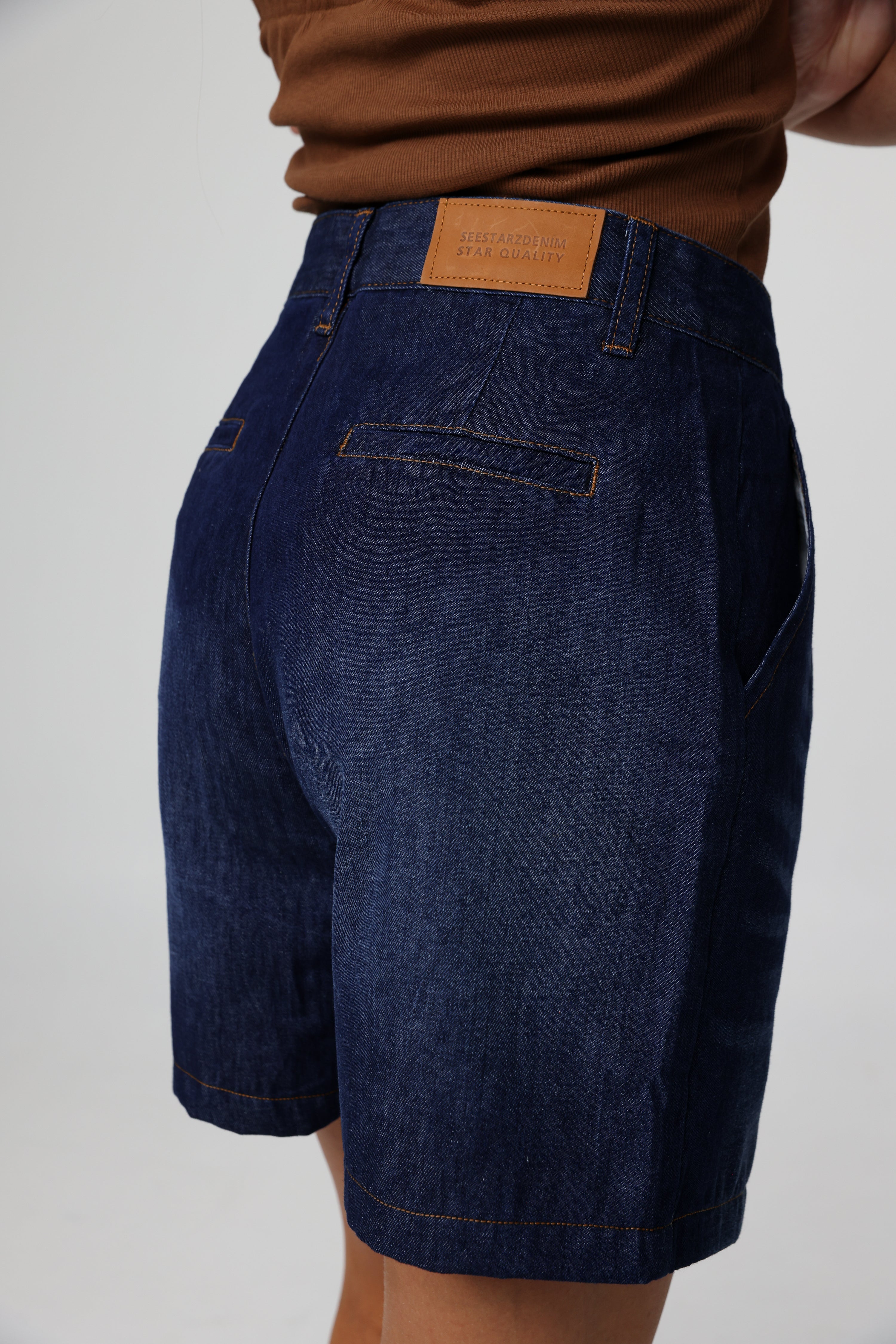 Josefine Dark Blue Denim Shorts – SEESTARZ