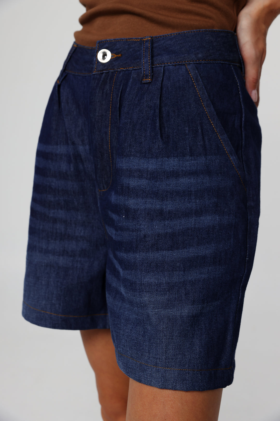 Josefine Dark Blue Denim Shorts