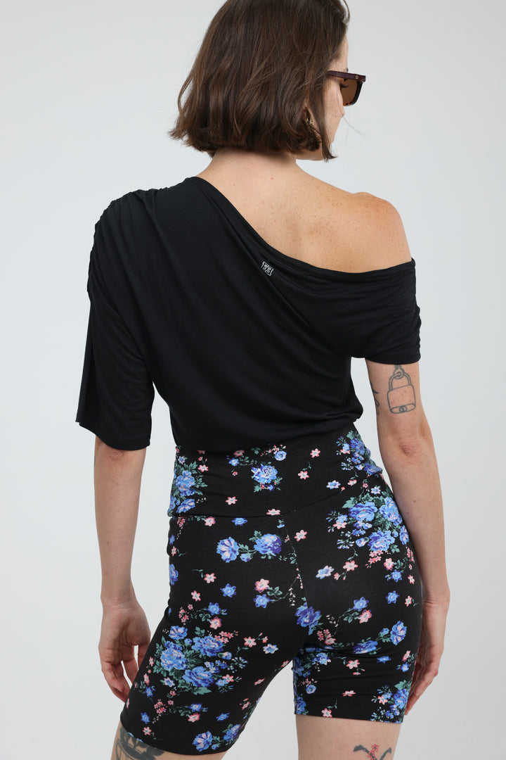 Dani Blue Floral Short Leggings