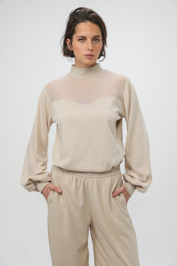 Outline Cream Sweatshirt