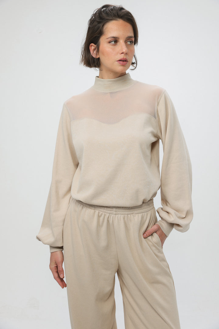 Outline Cream Sweatshirt