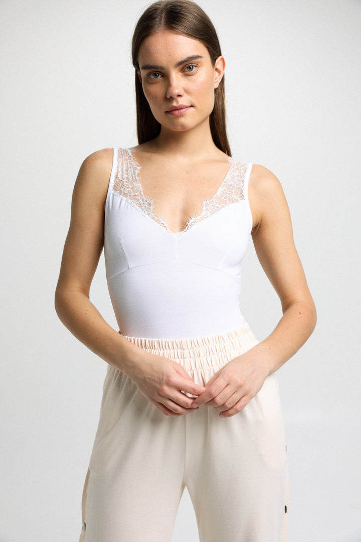 Lace White Bodysuit