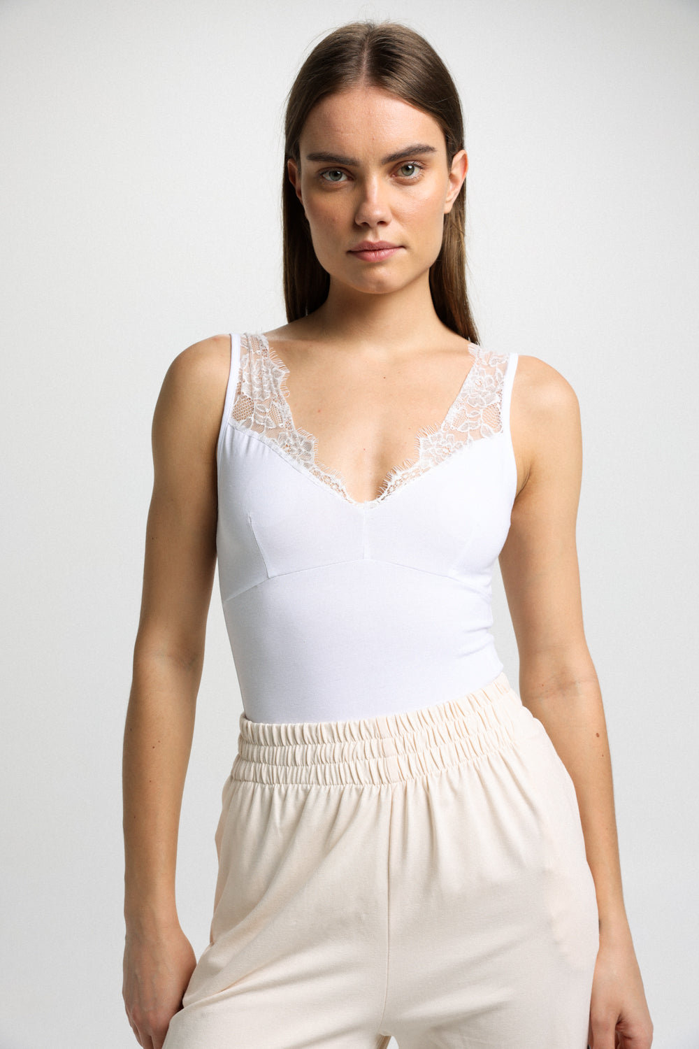 Lace White Bodysuit