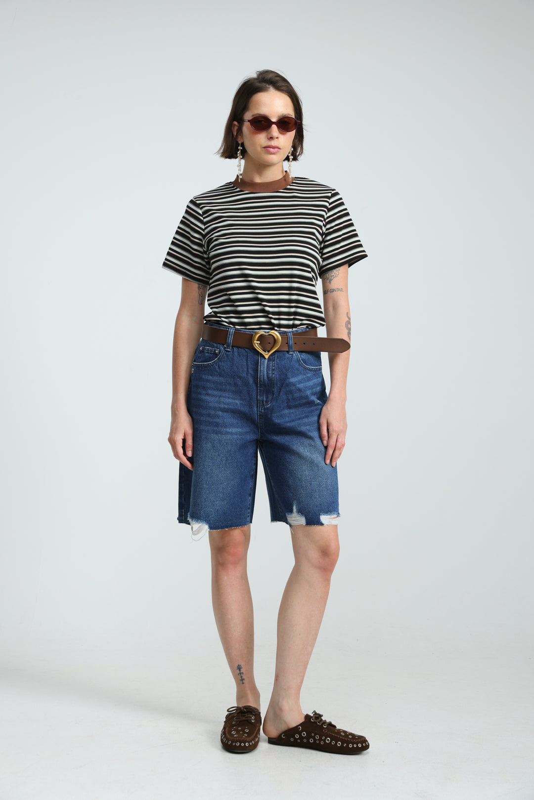 Rebasically Striped Black T-Shirt