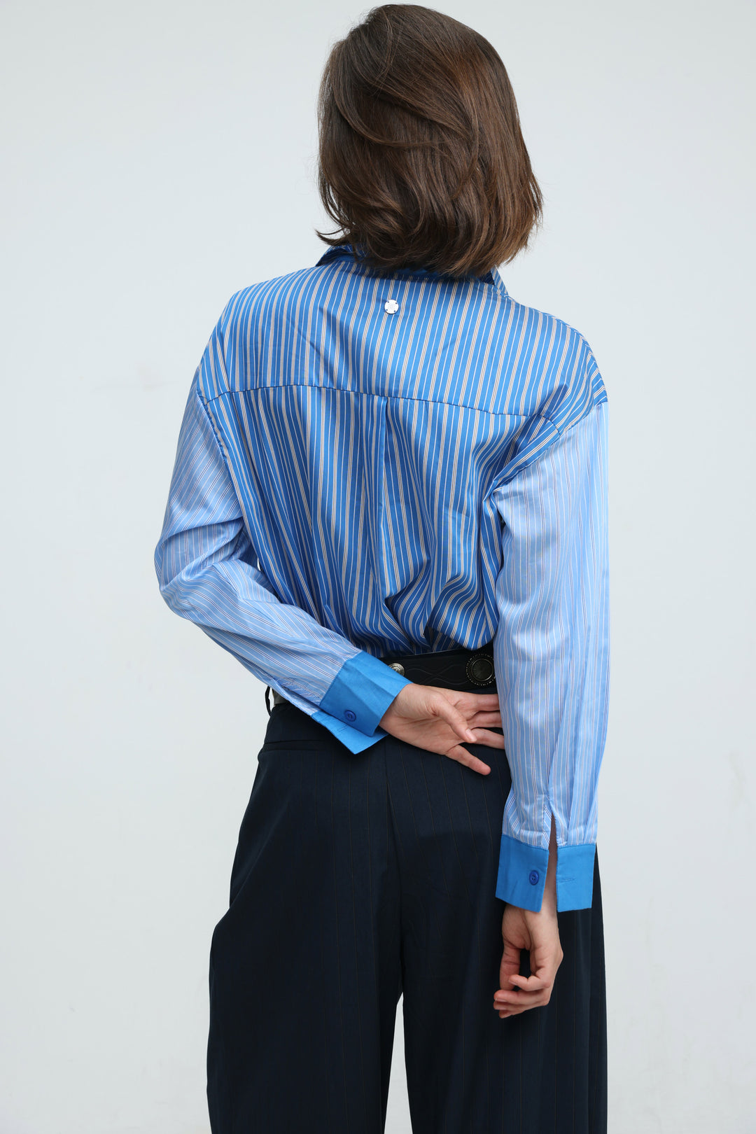 Checklist Blue Striped Buttoned Shirt