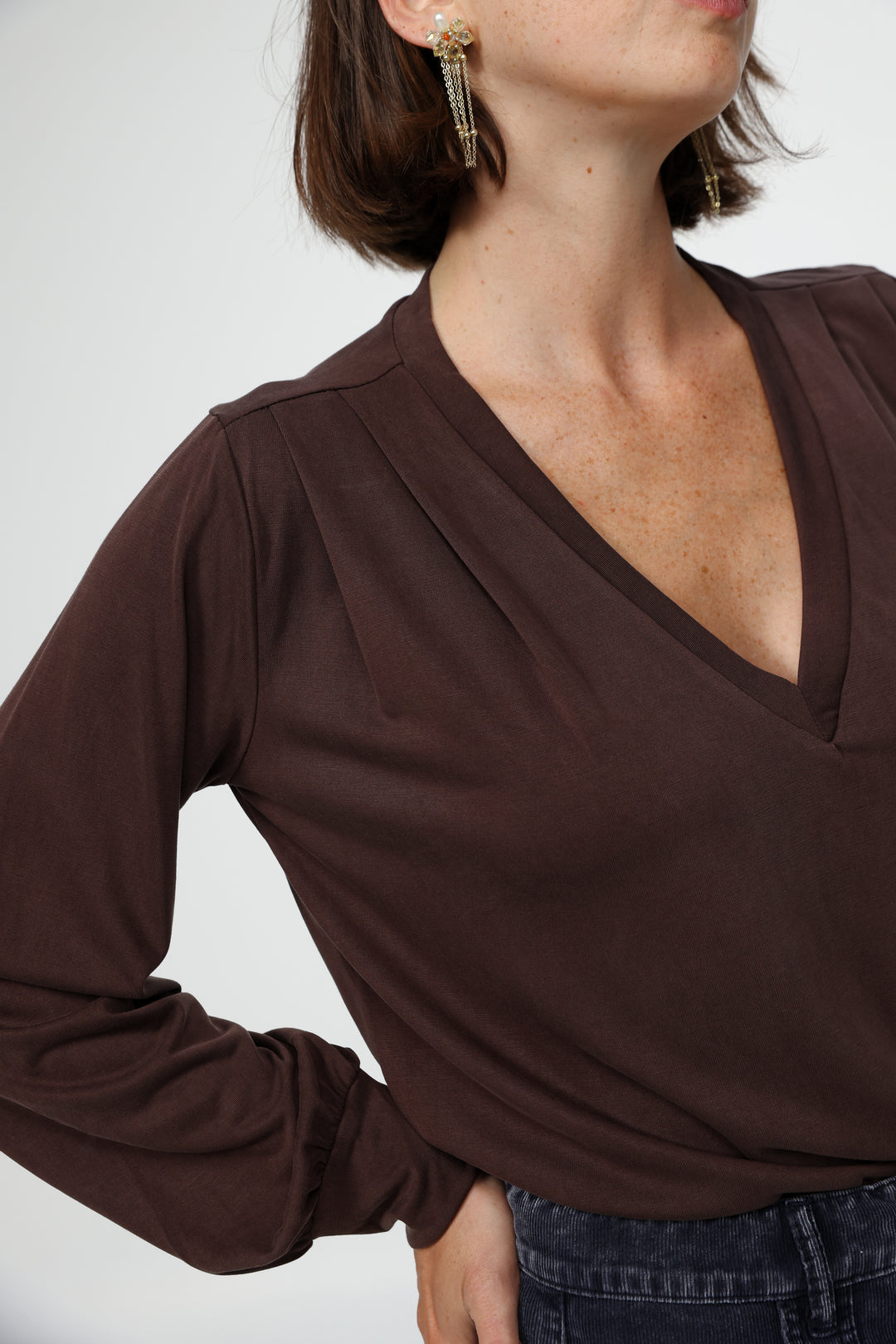 Just V Brown Shirt
