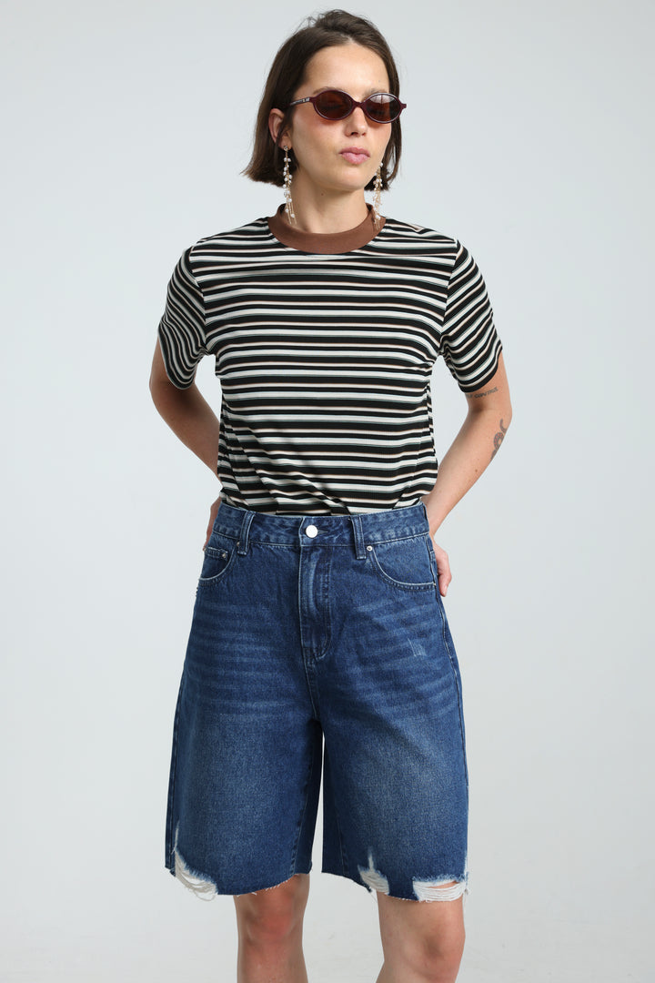 Star 606 Dark Blue Bermuda Denim