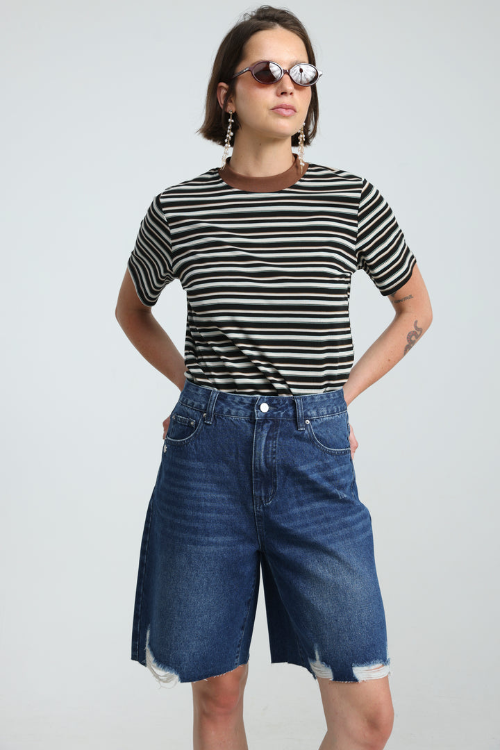 Star 606 Dark Blue Bermuda Denim
