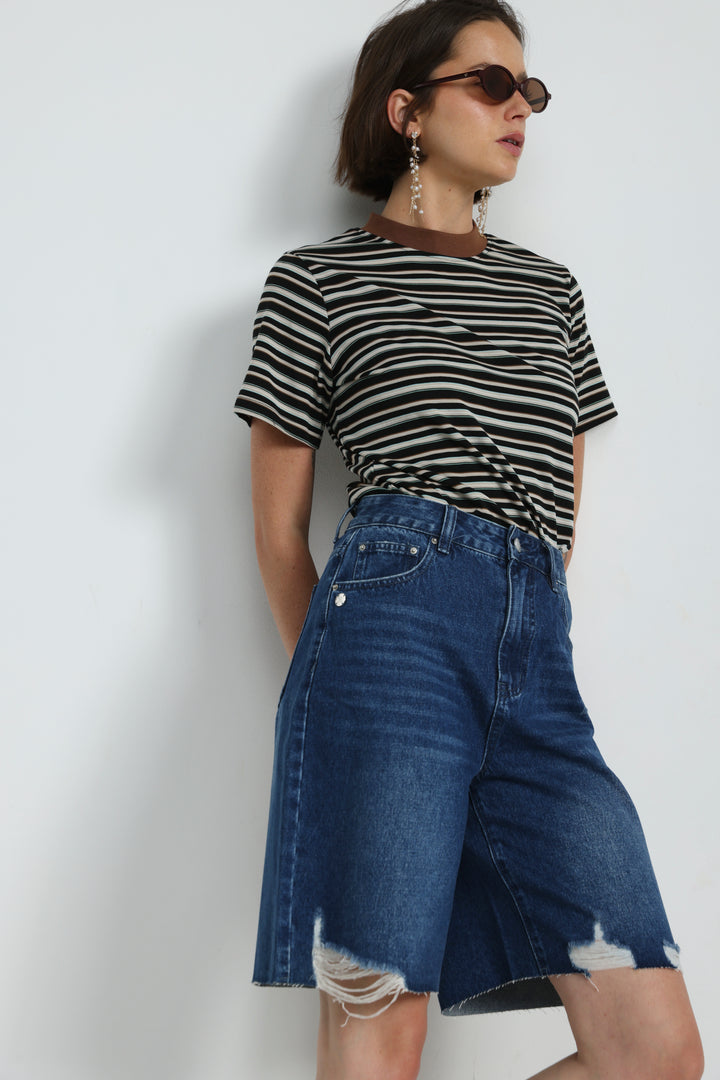 Star 606 Dark Blue Bermuda Denim