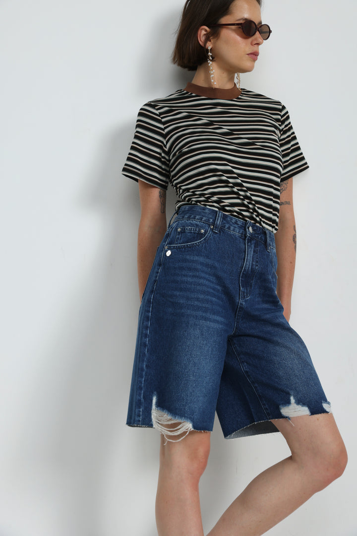 Star 606 Dark Blue Bermuda Denim