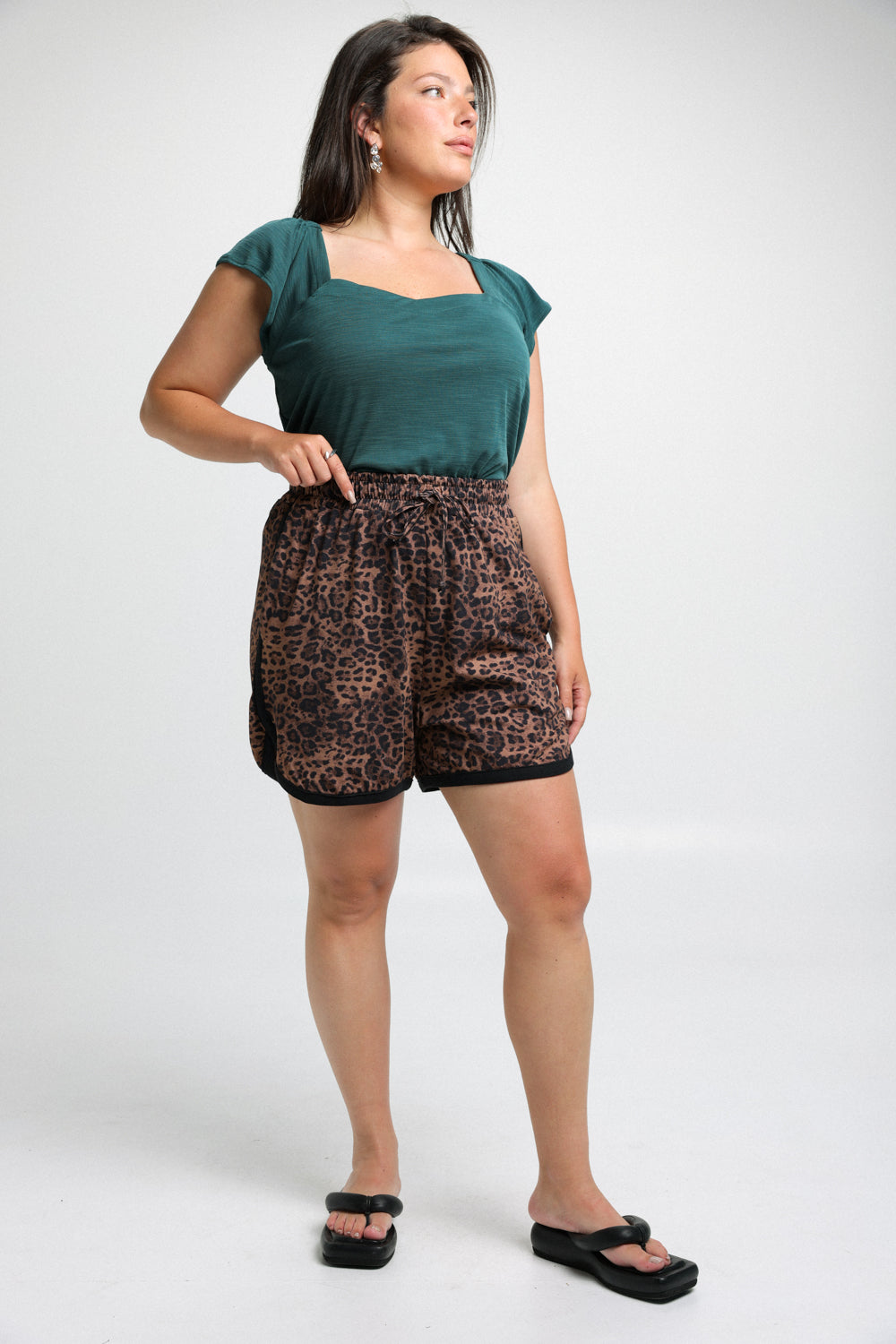 Buni Blue Leopard & Navy Shorts