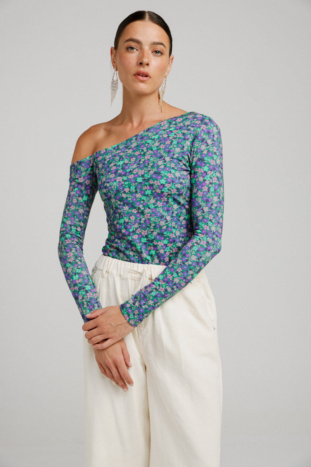 Luna Floral One Shoulder Top