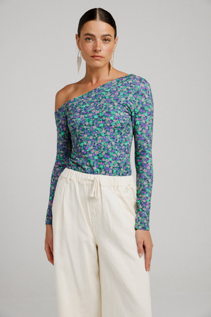 Luna Floral One Shoulder Top