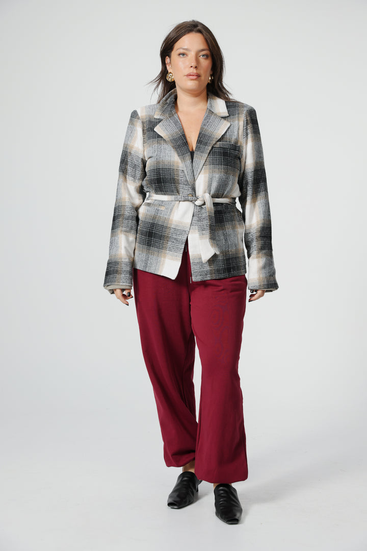 DNA Plaid Grey Blazer