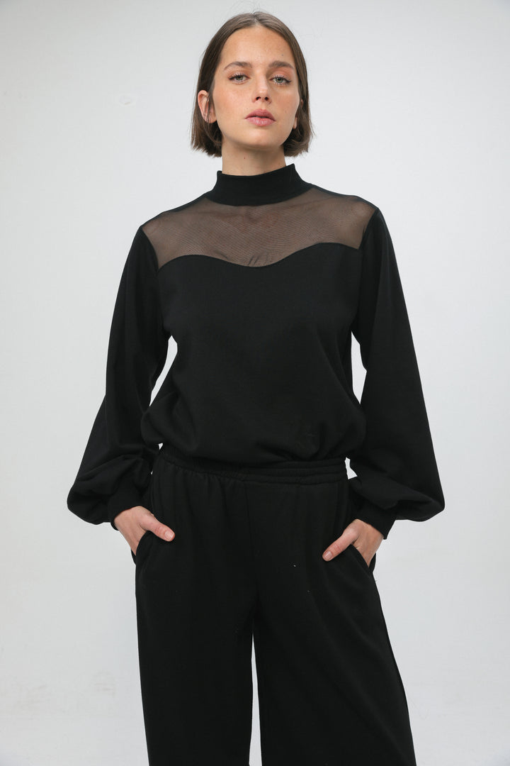 Outline Black Sweatshirt