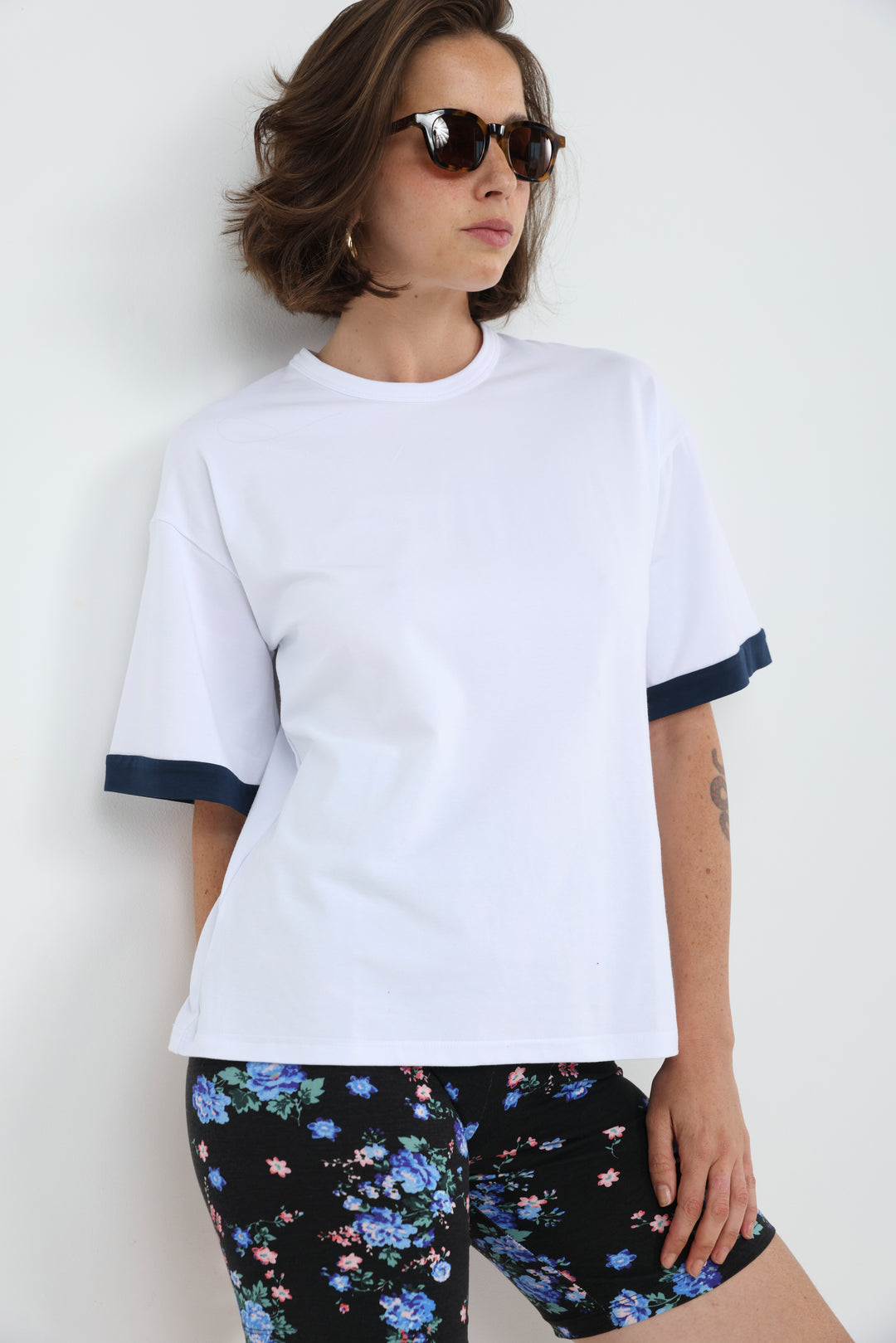 Rock Contrast White T-Shirt