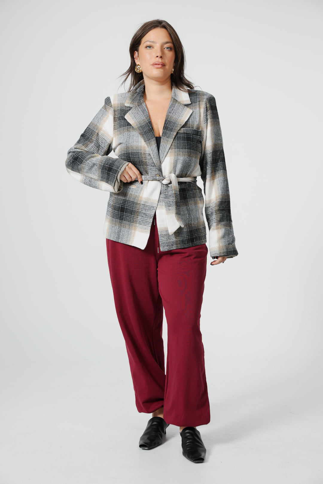DNA Plaid Grey Blazer