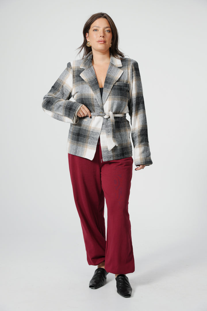 DNA Plaid Grey Blazer