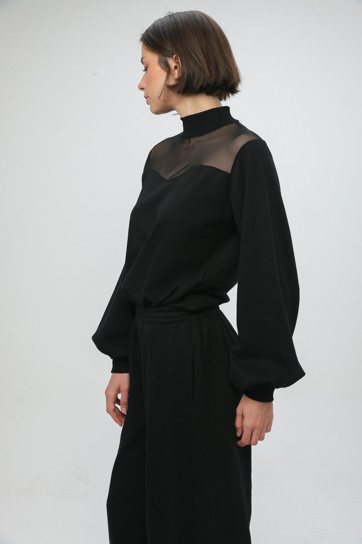 Outline Black Sweatshirt