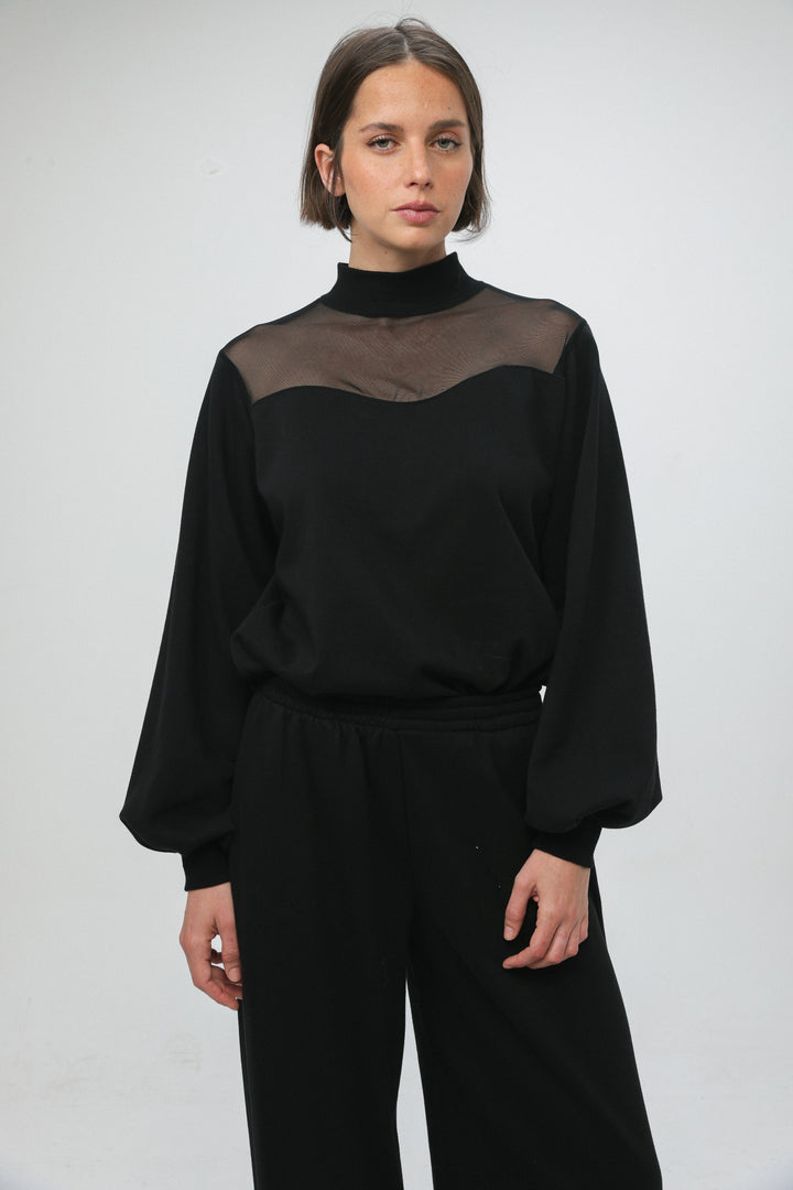 Outline Black Sweatshirt