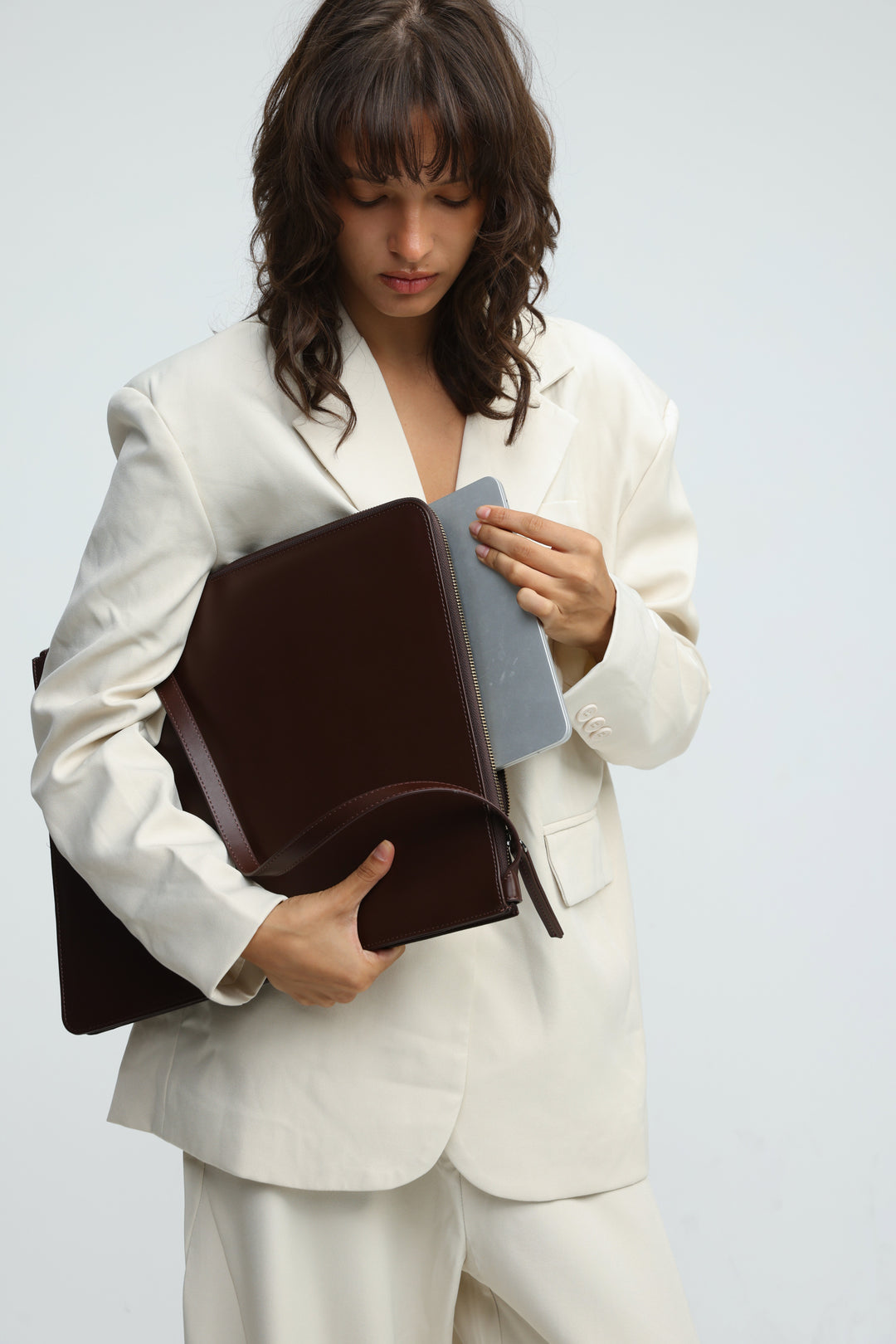 Maroon Leather Laptop Bag
