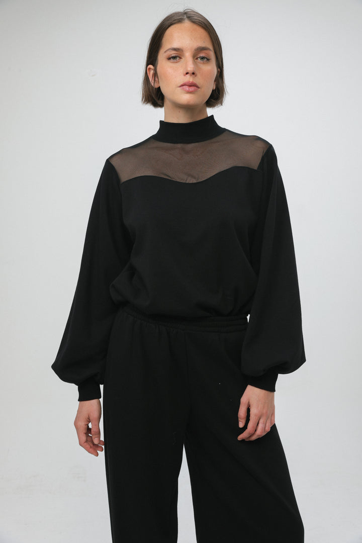Outline Black Sweatshirt