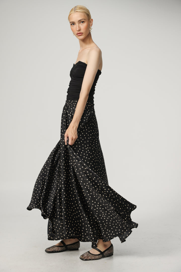 Black Dots Maxi Skirt