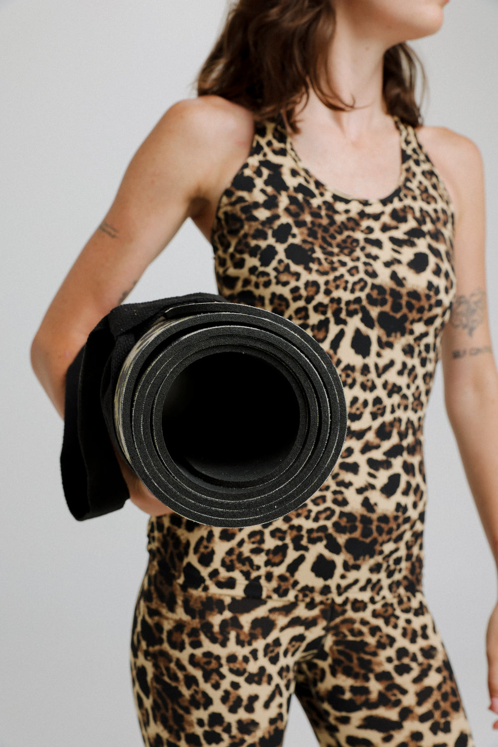 מזרון אימון לנשים גימור מט Leopard Yoga Mattress