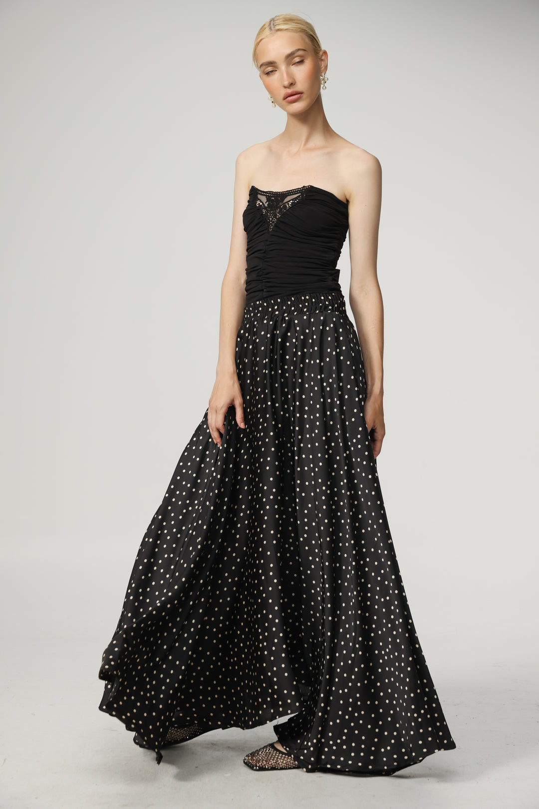 Black Dots Maxi Skirt