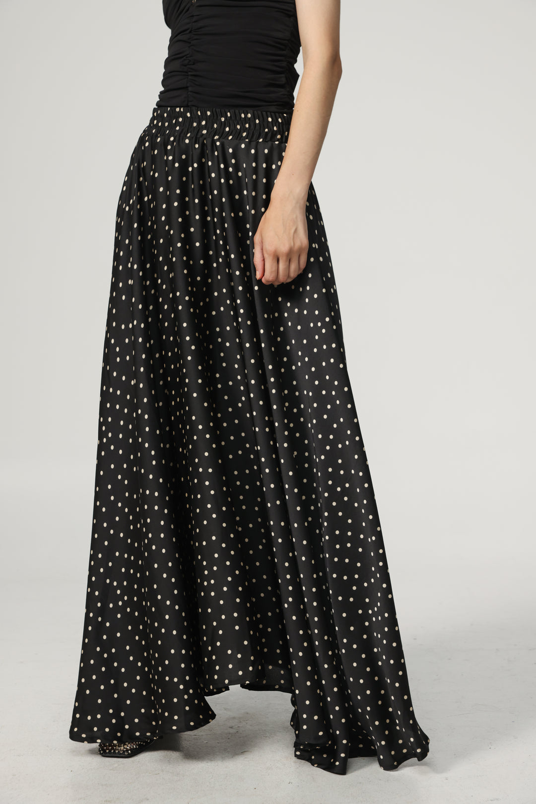 Black Dots Maxi Skirt