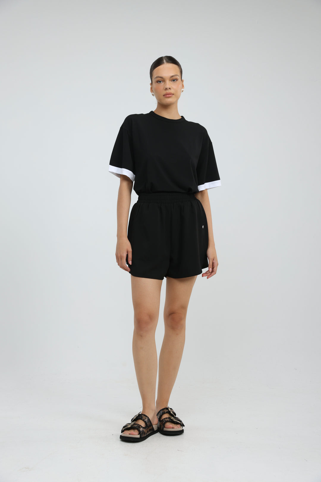 Rock Contrast Black T-Shirt