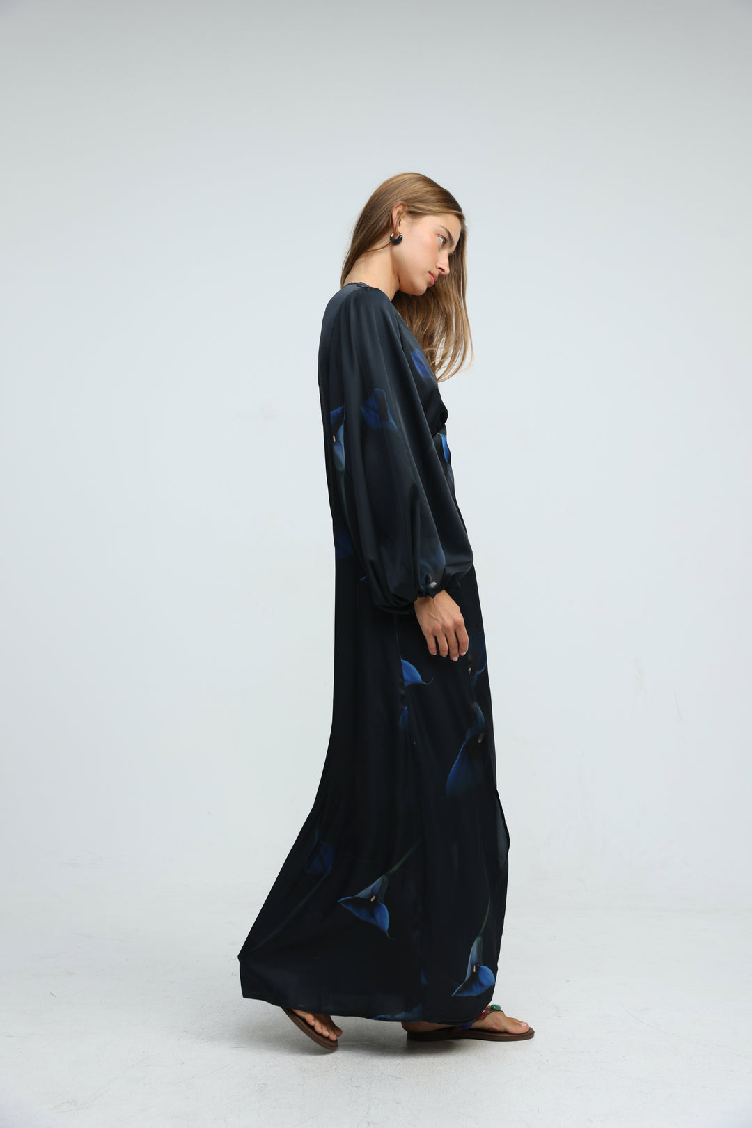 Le Soir Blue Floral Dress