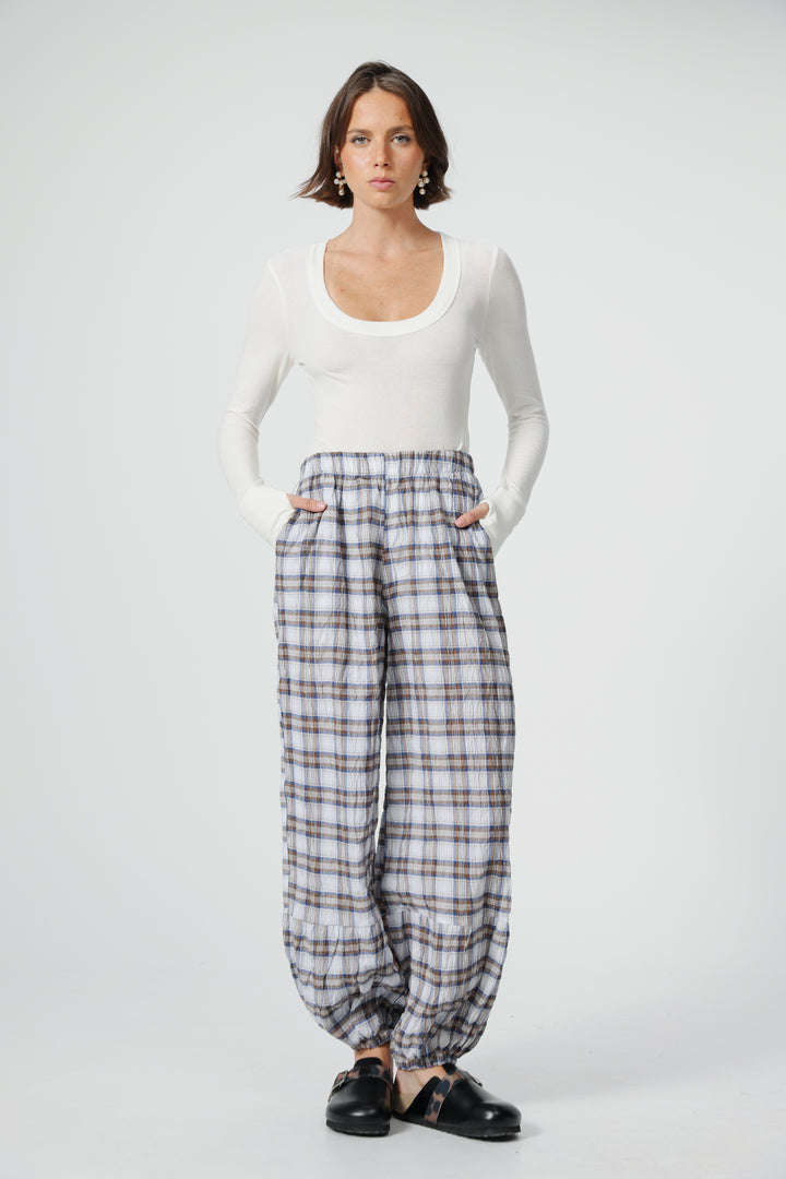 Aladdin Blue Plaid Joggers