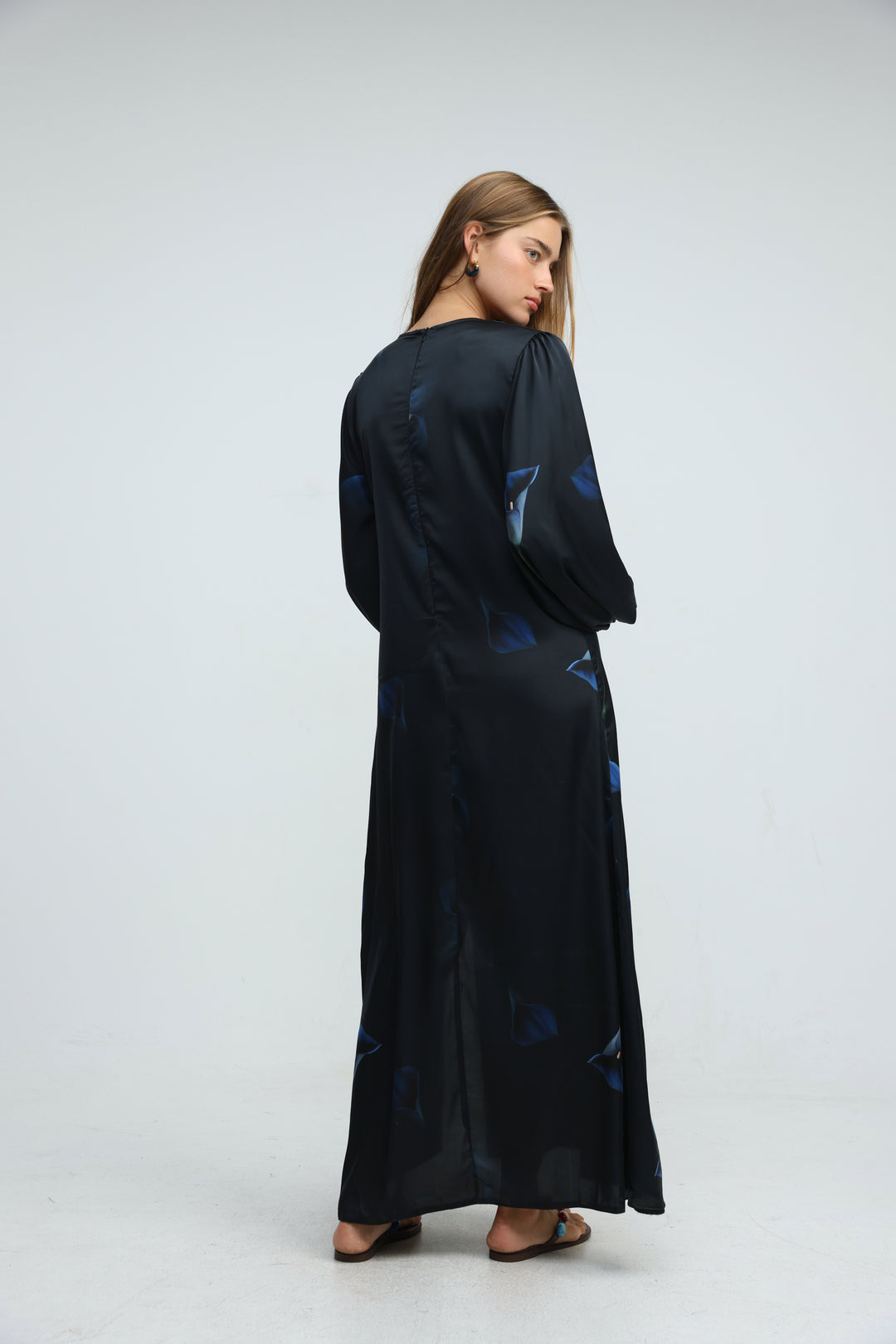 Le Soir Blue Floral Dress
