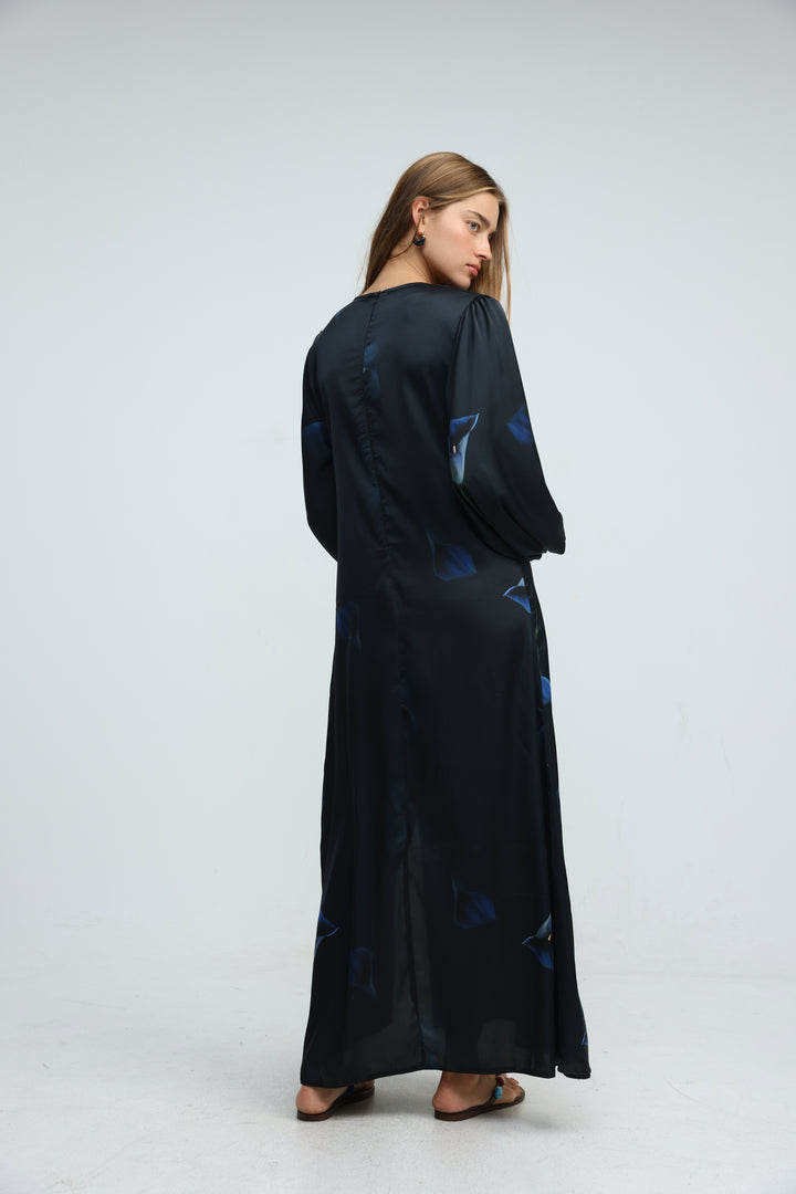 Le Soir Blue Floral Dress