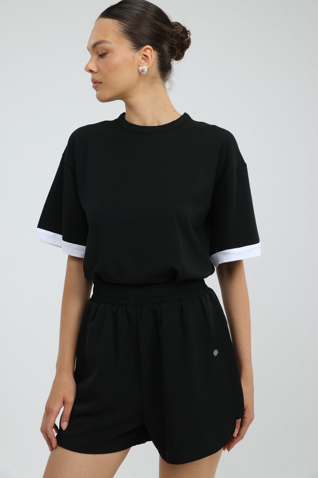 Rock Contrast Black T-Shirt
