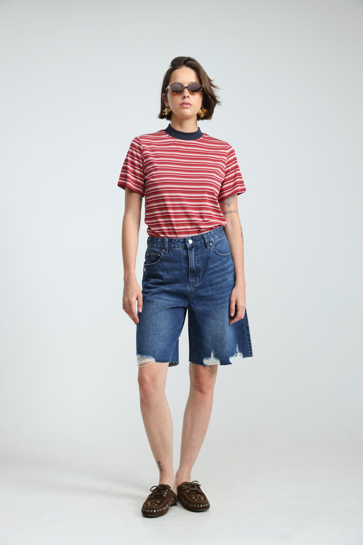 Rebasically Striped Red T-Shirt