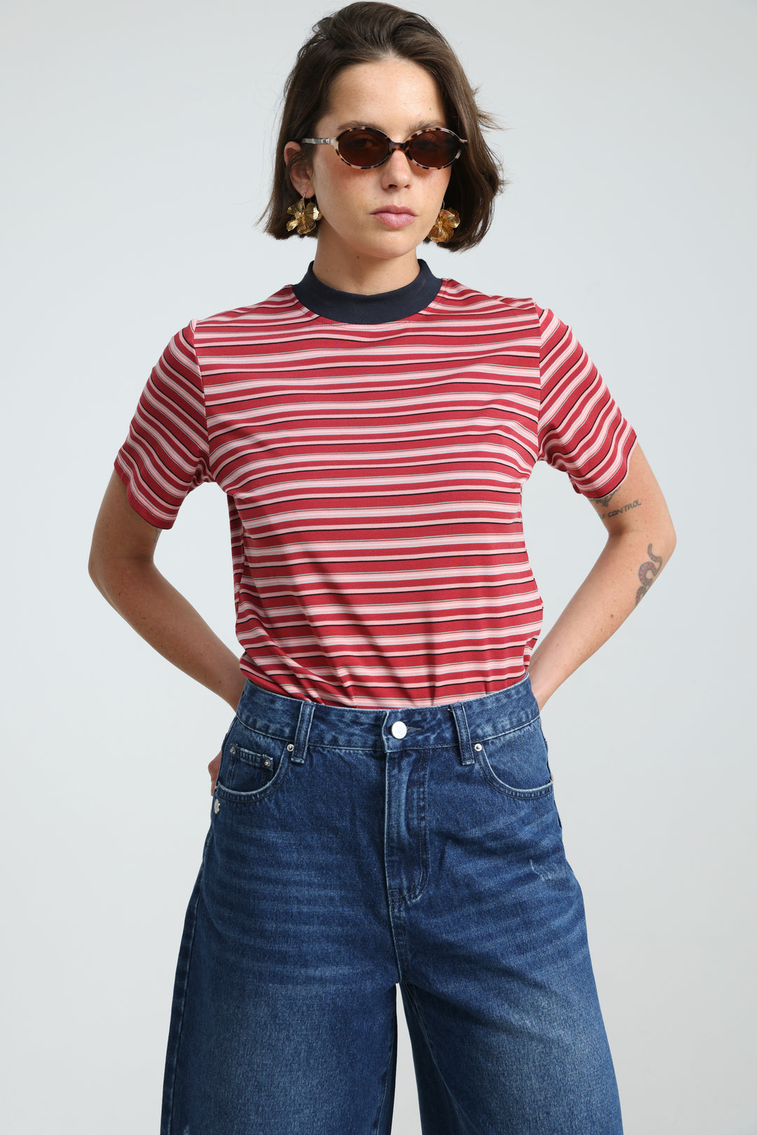 Rebasically Striped Red T-Shirt