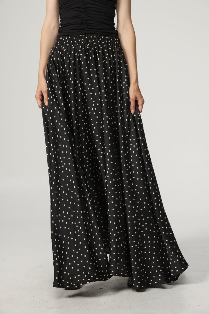 Black Dots Maxi Skirt