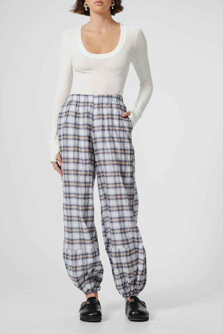 Aladdin Blue Plaid Joggers