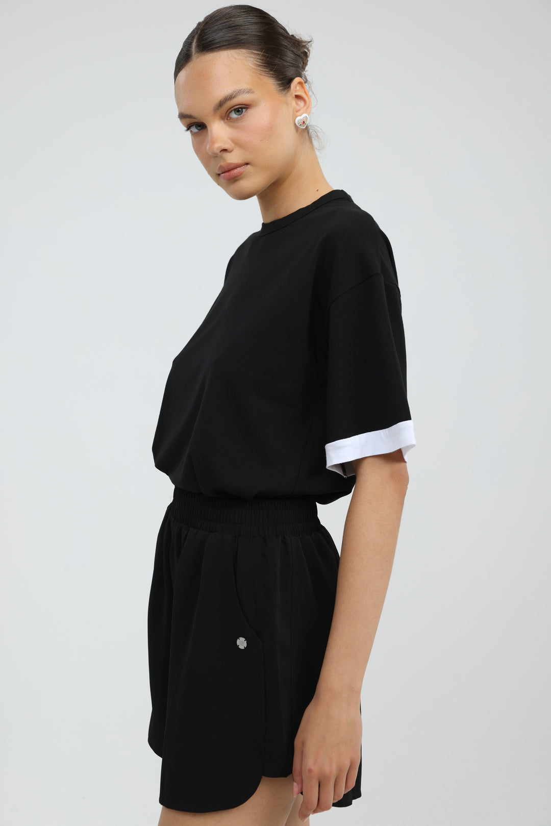 Rock Contrast Black T-Shirt