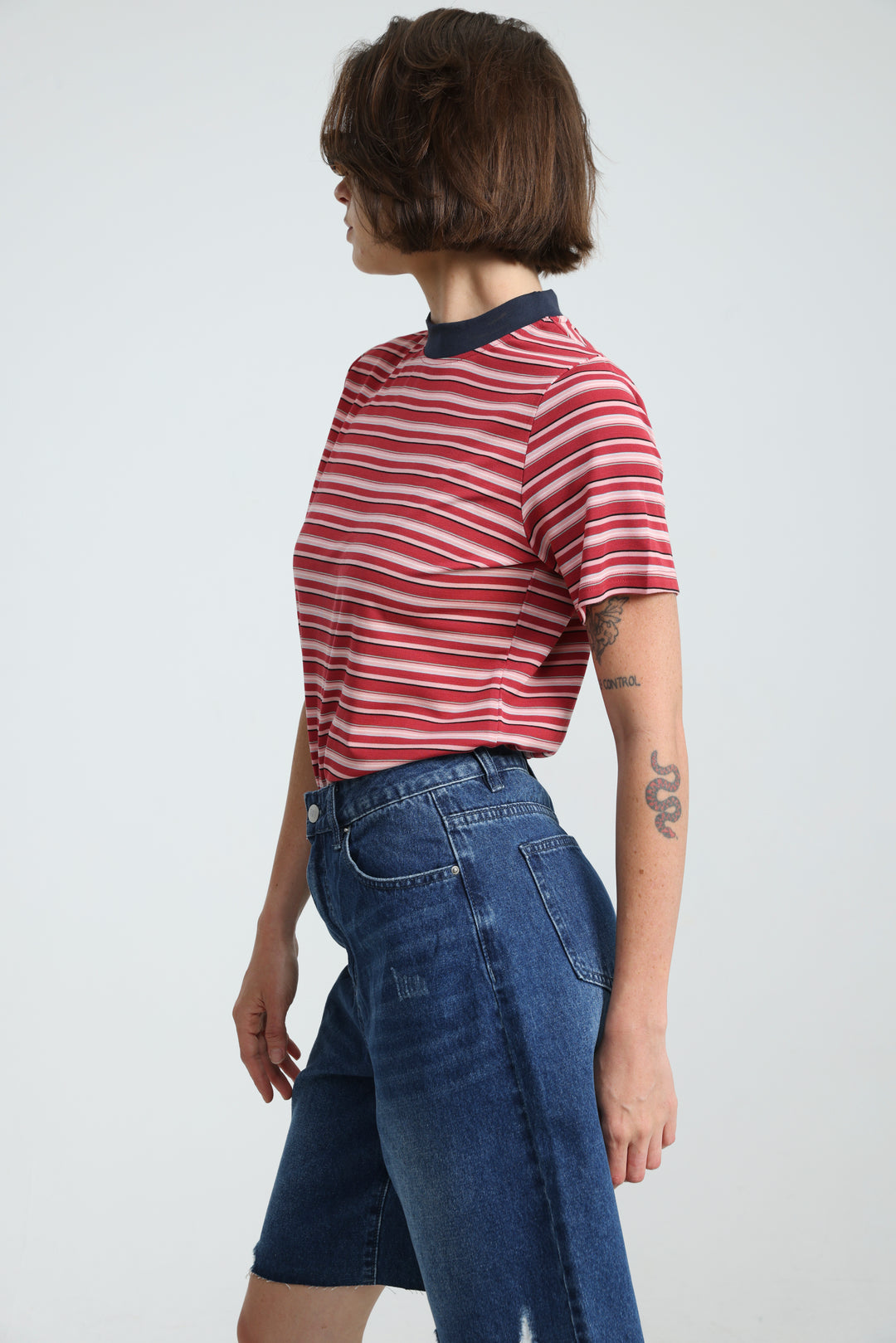 Rebasically Striped Red T-Shirt