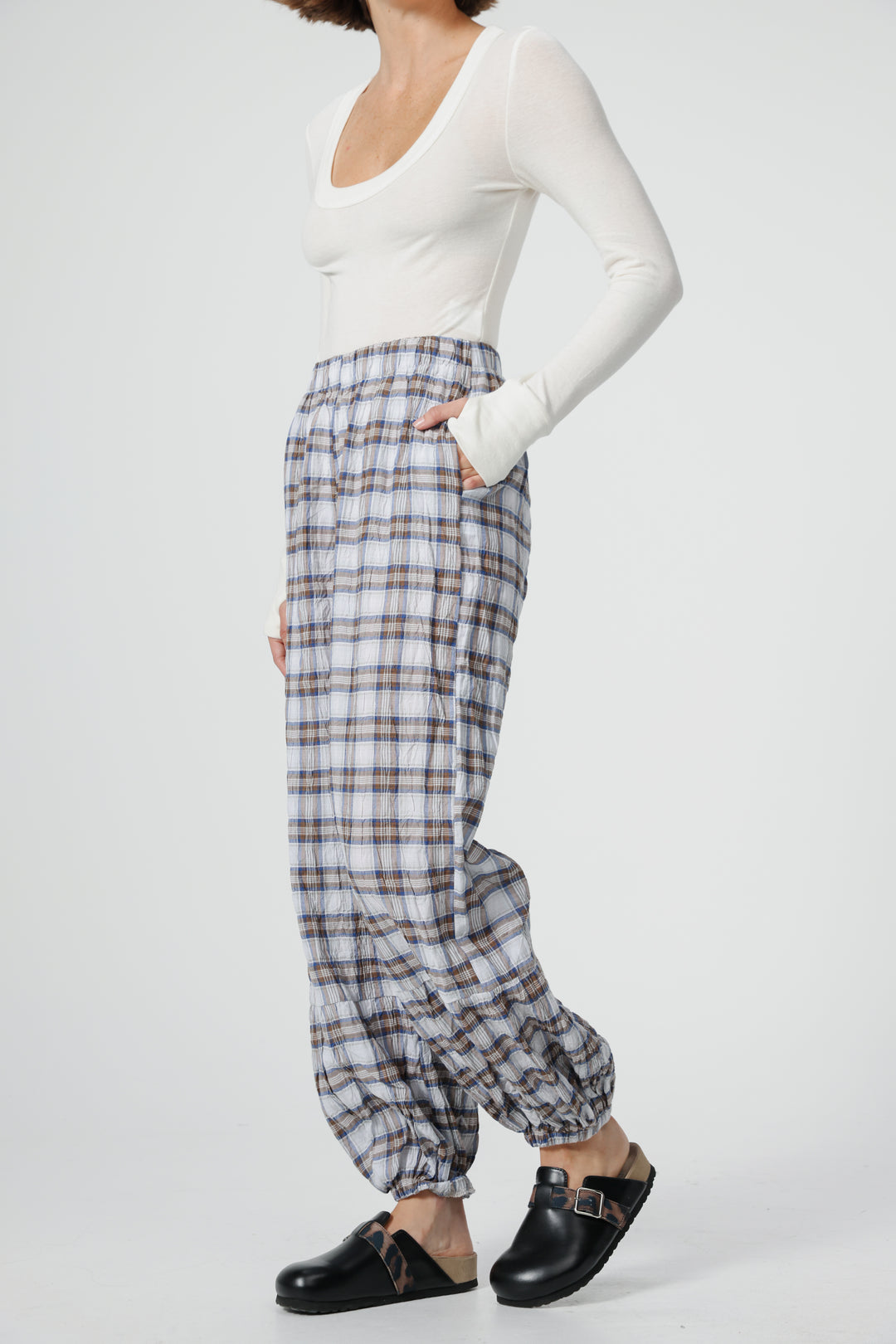 Aladdin Blue Plaid Joggers