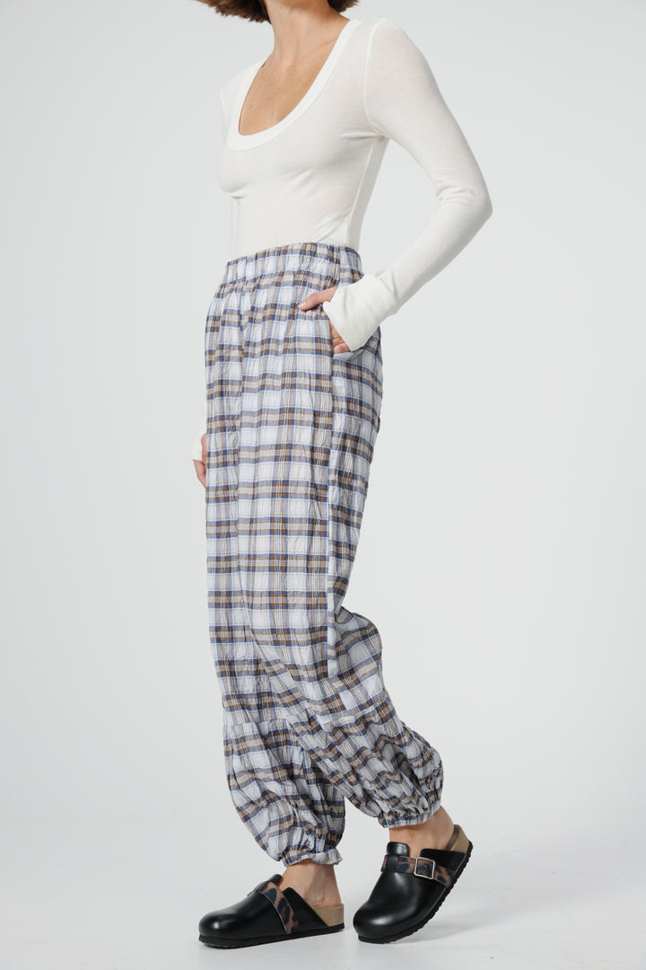 Aladdin Blue Plaid Joggers