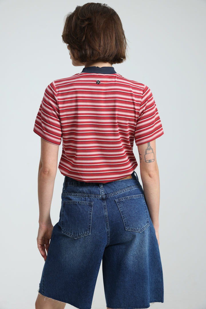 Rebasically Striped Red T-Shirt