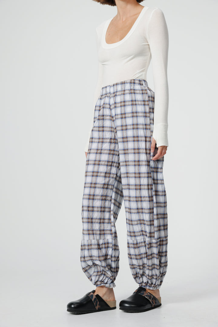 Aladdin Blue Plaid Joggers